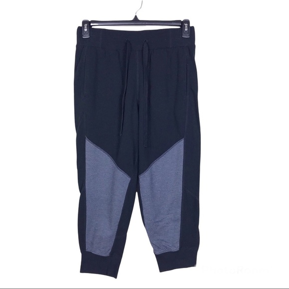 Z by Zella Black Gray Pull On Drawstring Athletic Pants Cropped Joggers 
Size M - Picture 1 of 6